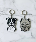Breloczki do kluczy amstaff , owczarek i inne zestaw 2 sztuki pitbull 