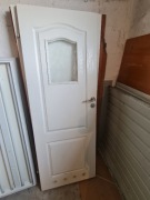 Skrzydło drzwi łazienkowe, białe 74 cm x 197 prawe