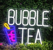 Neon LED szyld BUBBLE TEA reklama herbata kawiarnia 