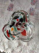 Szklana ozdobna popielniczka Ząbkowice? PRL