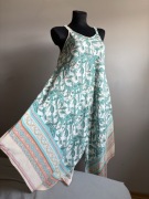 Sukienka plażowa kolorowa motyl zwiewna bawełna plus size 44 46 XXL