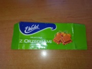 Wedel czekolada mleczna z orzechami 2001 puste opakowanie
