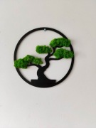 Drzewko z mchu, obraz. Bonsai, życia. 30 cm. mech 
