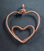 Miedziane serca, zawieszka walentynki z miedzi