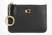 Coach Etui na karty kredytowe skóra ziarnista czarny
