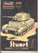Mały Modelarz 3 1990 STUART VI model 1:25 - nie rozciety