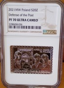 20 złotych Obrona Poczty Polskiej 2021 ngc PF70 TOP POP!