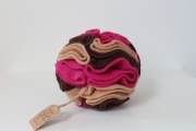 Kula węchowa dla psa - handmade ciemny różowy, karmel, brązowy 15 cm 