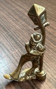 Ładna mała mosiężna figurka z pełnego mosiądzu 
