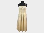 Pastelowa sukienka midi H&M, 100% bawełna gumki ramiączka, M/38 żółta