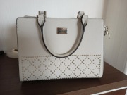 Torba damska mała torebka szara na ramię skóra eko