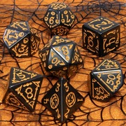 Zestaw Halloweenowy 7 kości RPG (różne warianty kolorystyczne)