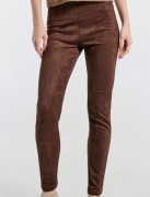 Legginsy z imitacji zamszu rozmiar XL / 42 brązowe