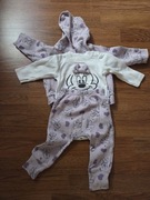 Komplet niemowlęcy dla dziewczynki BODY BLUZA SPODENKI bawełniane 74