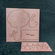 Duży Zestaw Wielkanocny DIY 18x18cm Drzewko Zajączki do Malowania Eko