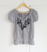 Bluzka hiszpanka Orsay 36 S bawełniana paski granatowa