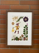 Handmade Obraz Suszone Kwiaty - Kot w butach