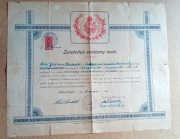 Oryginalne Świadectwo Nauki Stolarz, Stanisławów 1924 Kresy II RP