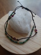 Bransoletka z kamieni rubin i zoisyt z rubinem