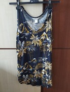 wiskozowy top z printem w palmy