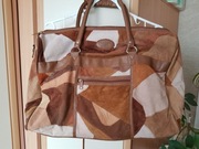 Duża torba COTTON TRADERS, suede - zamsz, stan b.dobry