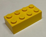 Lego 3001 klocek 2x4 żółty - 6 sztuk !