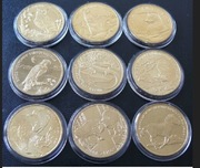 "2zl. zestaw 2005-2014 r.r.-9szt.- Zwierząta Świata w kapsułach 