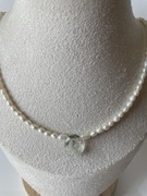 Naszyjnik perełki i prazolit