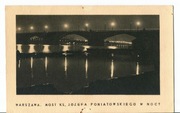 Warszawa Most Księcia Józefa Poniatowskiego nocą fotografia Plater Zyberk
