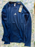Adidas damska koszulka z długim rękawem Techfit granatowa rozmiar M