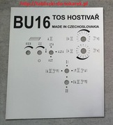 Szlifierka TOS BU16 Tabliczka Tabliczki