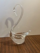 Łabędź kryształowa figurka jak puzderko