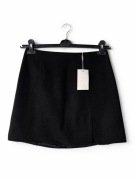 Czarna mini spódnica spódniczka z rozcięciem Nago skirt 07/02 onyx black S
