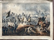 litografia kolorowana, XIX w., Schlacht bei Aldenhoven