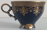 PIĘKNA PORCELANA FINE CHINA LICHTE ECHT KOBALT FILIŻANKA