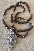Różaniec prawosławny drewniany z Grecji. Naszyjnik. PREZENT dla Babci.(T).