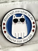 NOWA Przypinka pin metalowa kot kotek