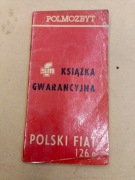 Polmozbyt książka gwarancyjna Fiat 126p 