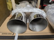 Końcówka wydechu tłumika nierdzewna podwójna 2 x  3,5"