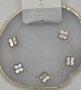 Branoletka koniczynki z masą perłową stal 316L 