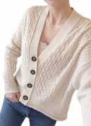 Kremowy Sweter Damski