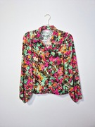 Piękna kolorowa koszula z bufiastymi rękawami XS/S