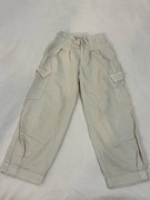 Beżowe spodnie cargo ZARA - rozmiar 9 (134 cm)