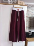 Spodnie z szerokimi nogawkami BG Fibi | bordowy Brandenburg Couture