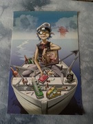 plakat zespołu muzycznego gorillaz
