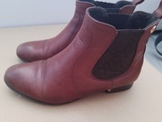  Skórzane sztyblety na gumce r. 36 Lasocki