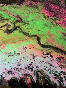 Obraz “magic river”pouring abstrakcja sztuka pękna