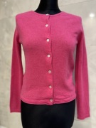 Różowy sweter kardigan damski Marie Lund 34 XS 100% kaszmir
