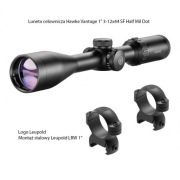 Luneta Hawke Vantage 1" 3-12x44 SF Half Mil Dot + Montaż Leupold LRW 1"