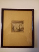 Przed domem miniatura grafika I poł. XX w.